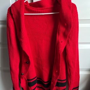 Red and Black Cardigan